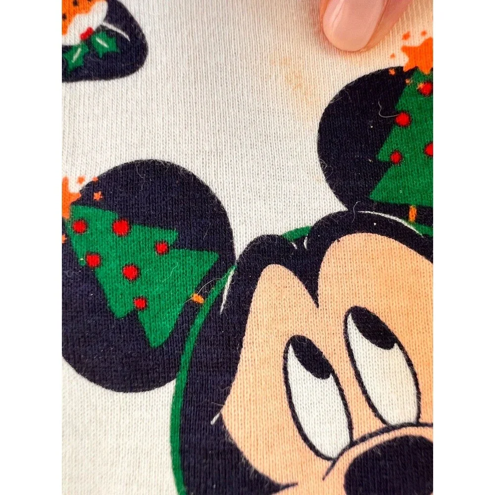 GAP Kids Disney Holiday Christmas Pajama Set Size 6 Organic Cotton Mickey Minnie